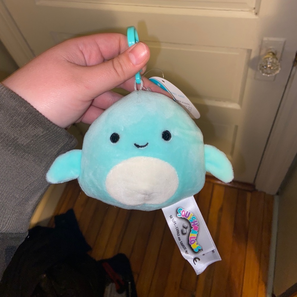 *SOLD* perry dolphin squishmallow 3.5" clip ♡